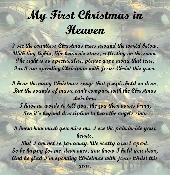 My First Christmas In Heaven Printable Printable Templates